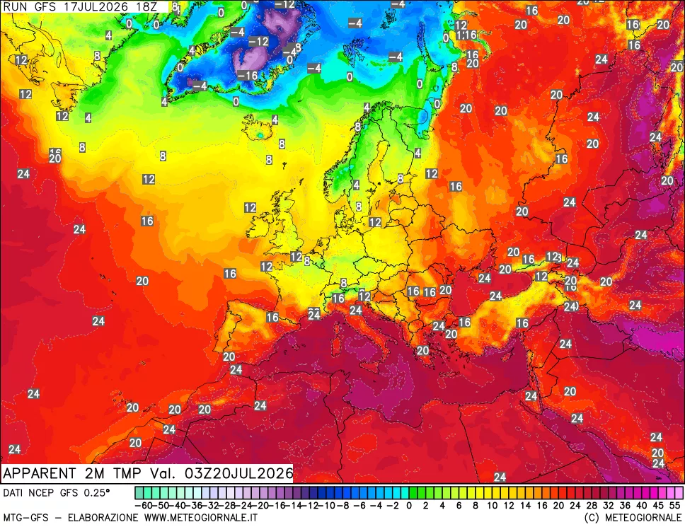 mappa Temp percepita