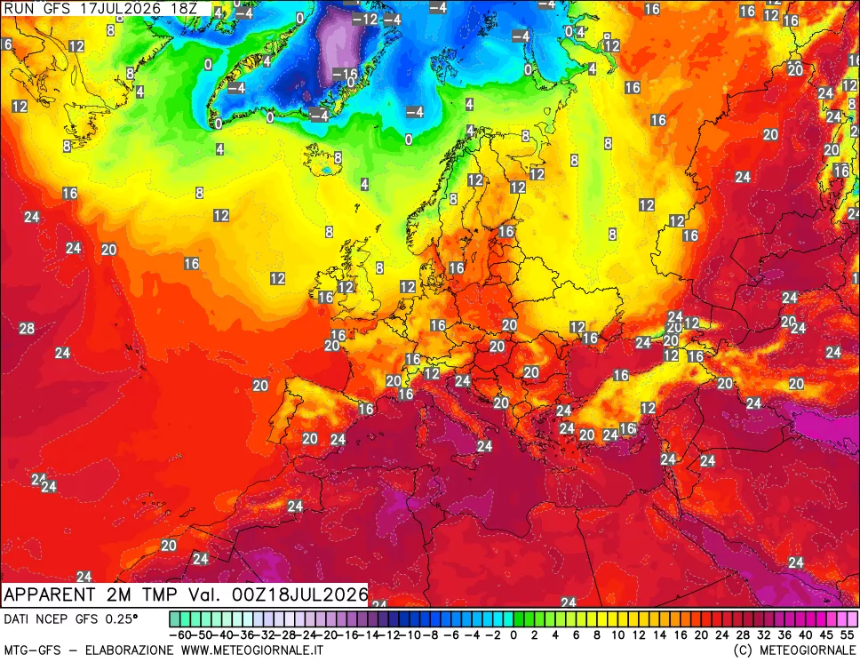 mappa Temp percepita