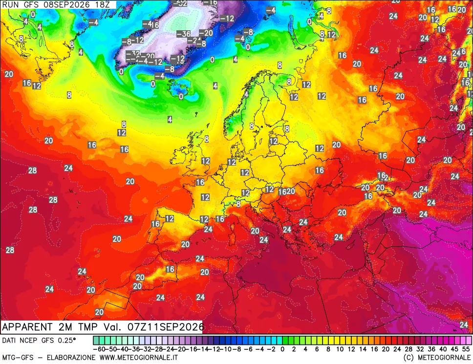 mappa Temp percepita