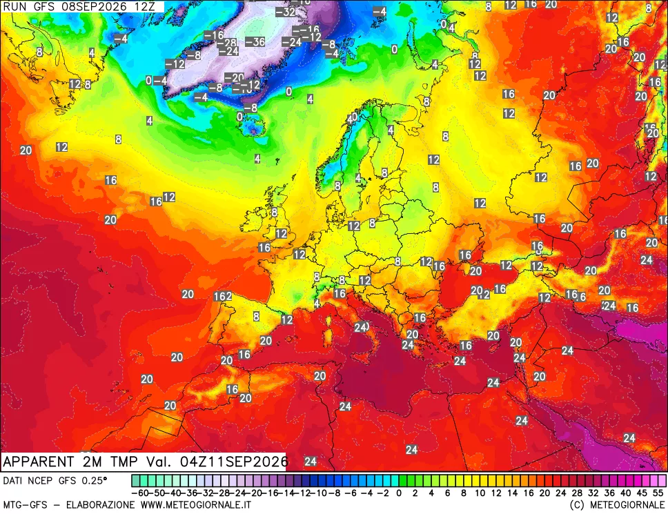 mappa Temp percepita