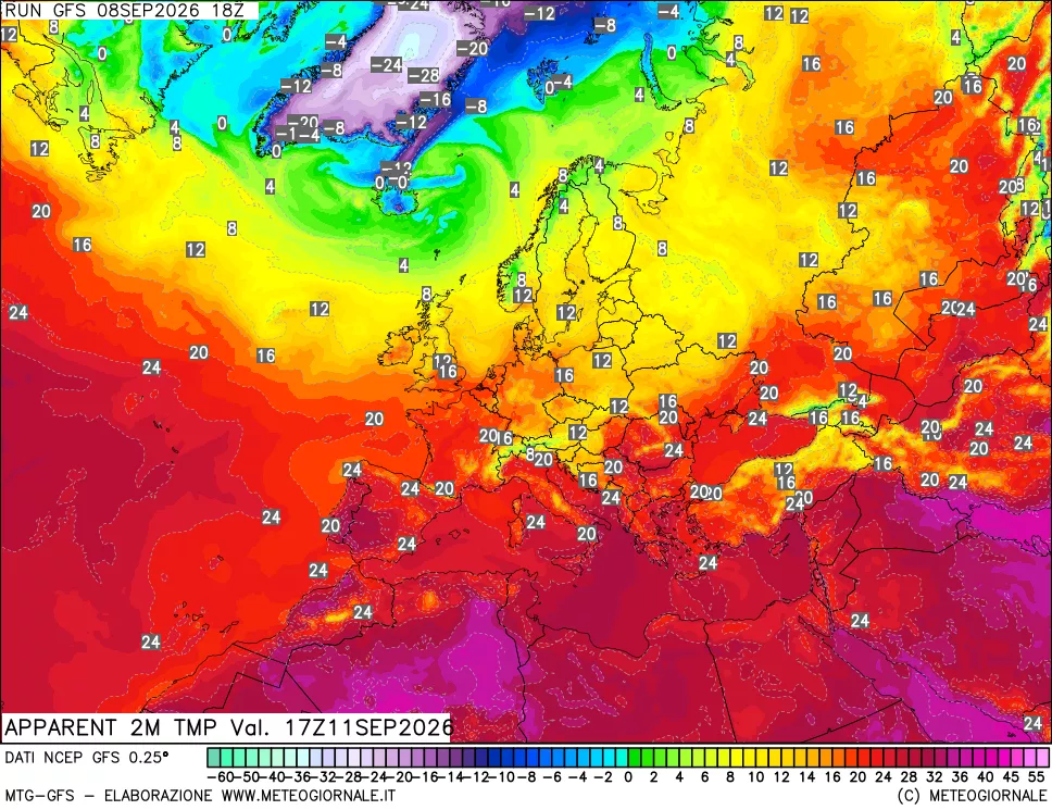 mappa Temp percepita