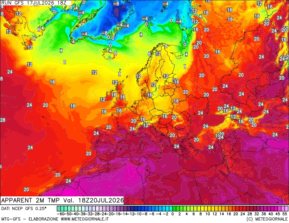 mappa Temp percepita