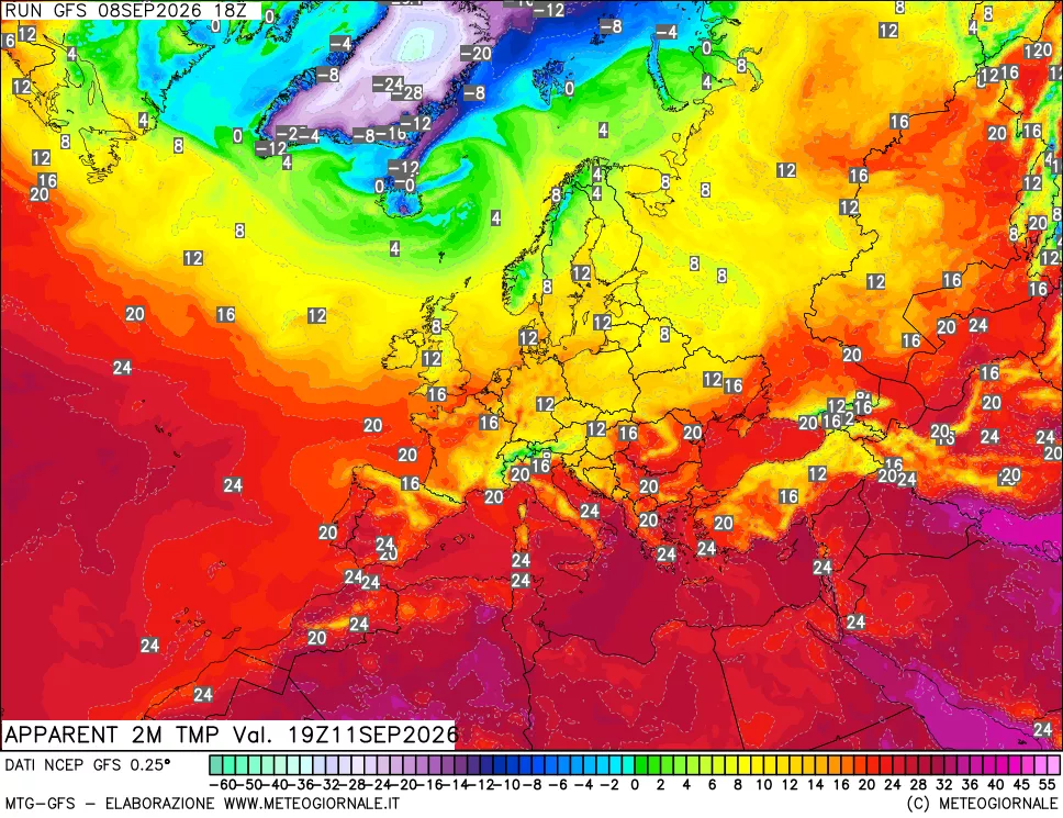mappa Temp percepita