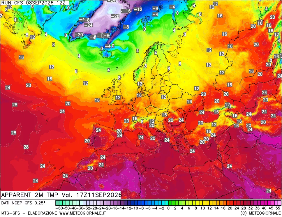 mappa Temp percepita