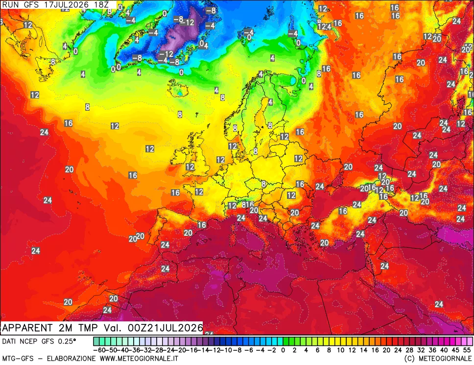 mappa Temp percepita