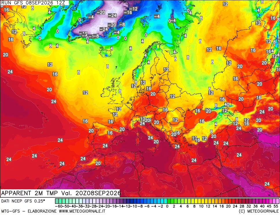 mappa Temp percepita