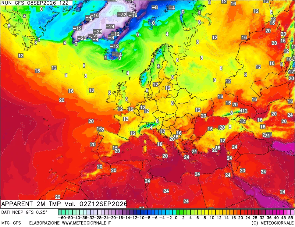 mappa Temp percepita