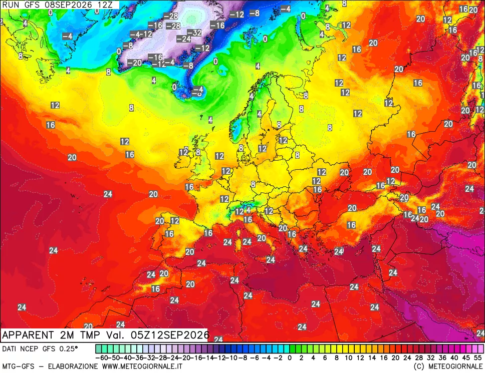mappa Temp percepita