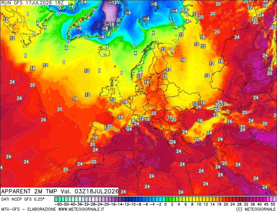 mappa Temp percepita