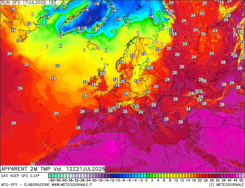 mappa Temp percepita