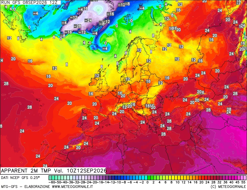 mappa Temp percepita