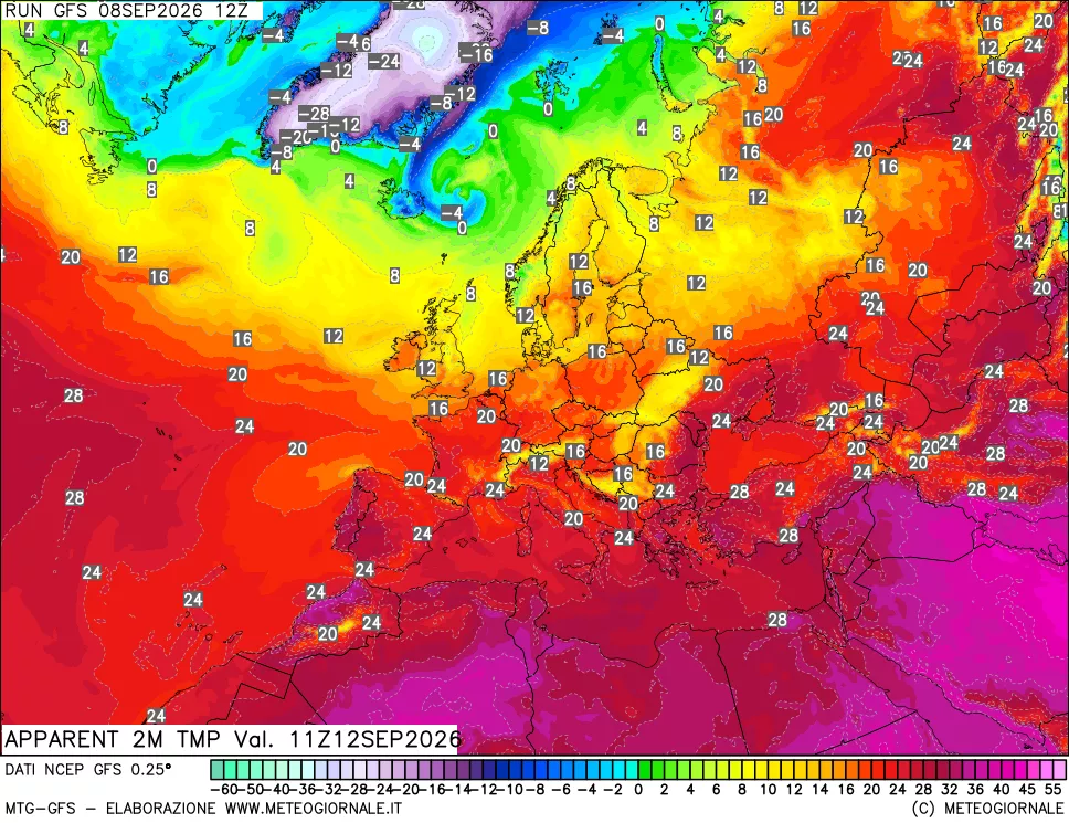mappa Temp percepita