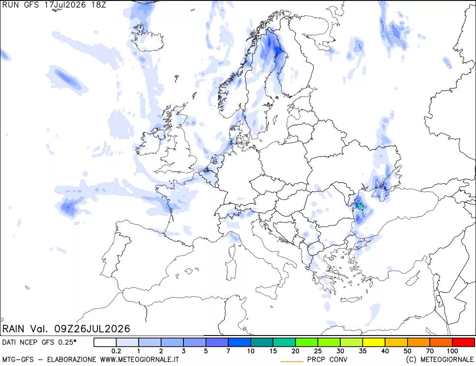 mappa Precipitazioni totali e convettive