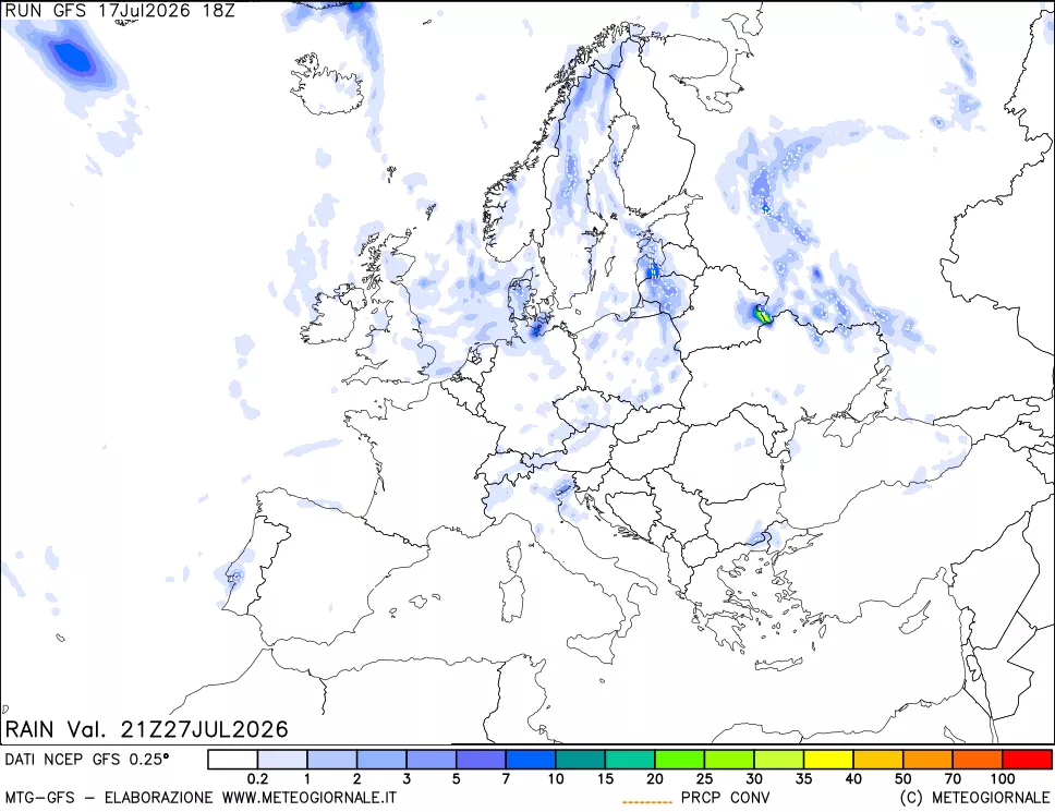 mappa Precipitazioni totali e convettive