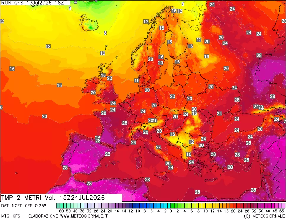 mappa Temp 2 metri