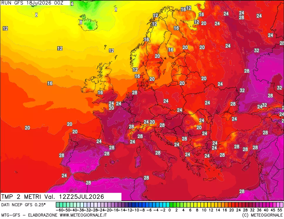 mappa Temp 2 metri