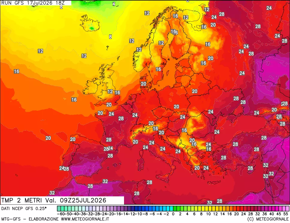 mappa Temp 2 metri