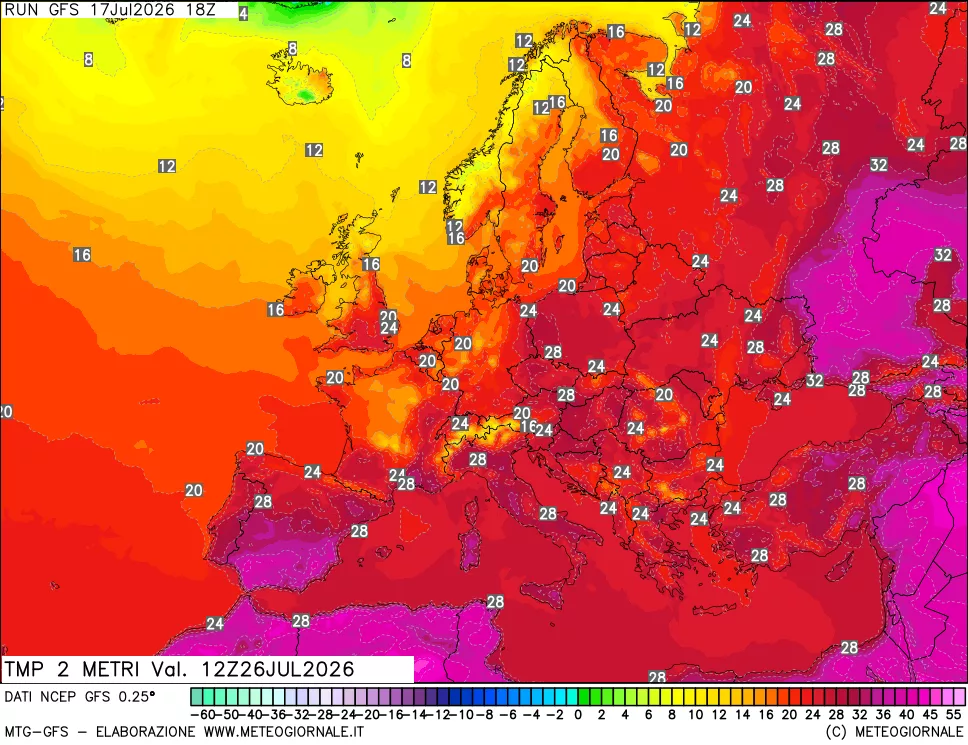 mappa Temp 2 metri
