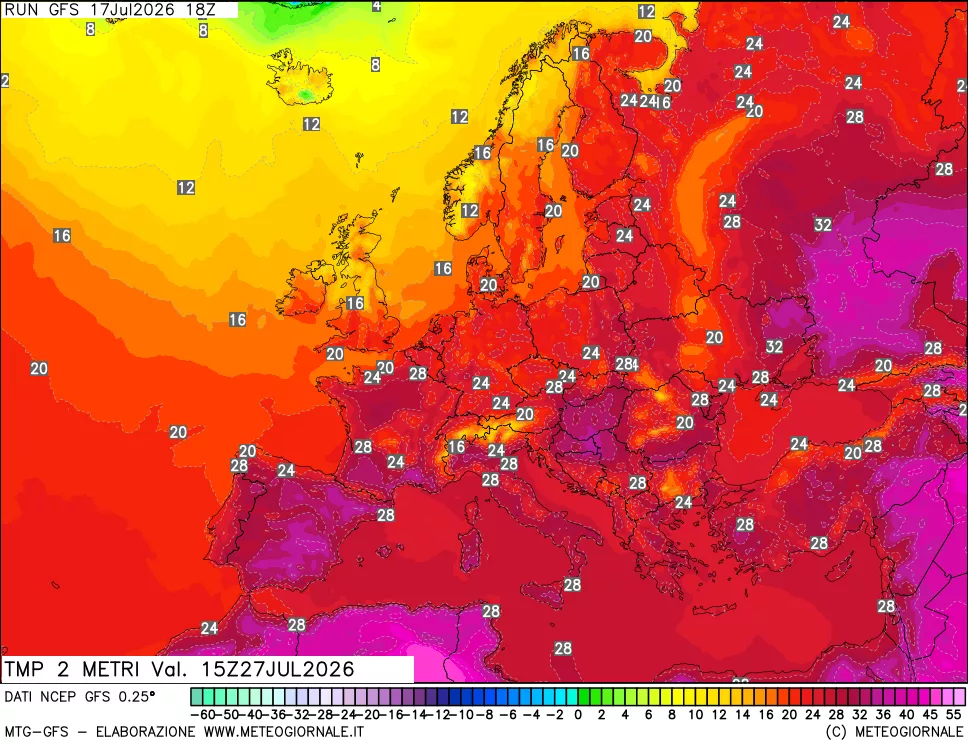mappa Temp 2 metri
