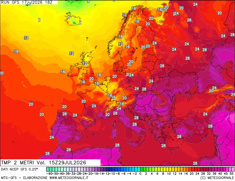 mappa Temp 2 metri