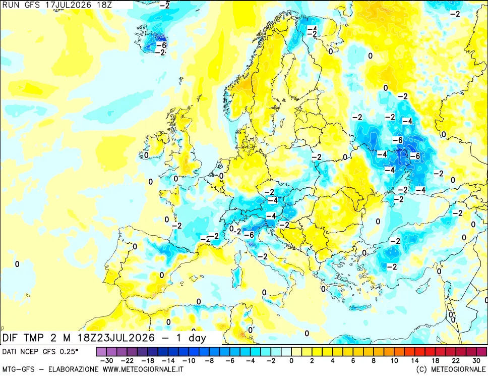 mappa Dif. Temp -24 ore