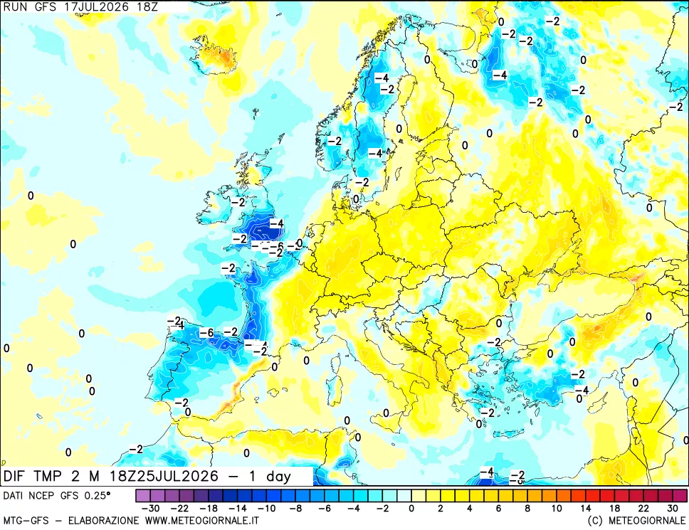 mappa Dif. Temp -24 ore