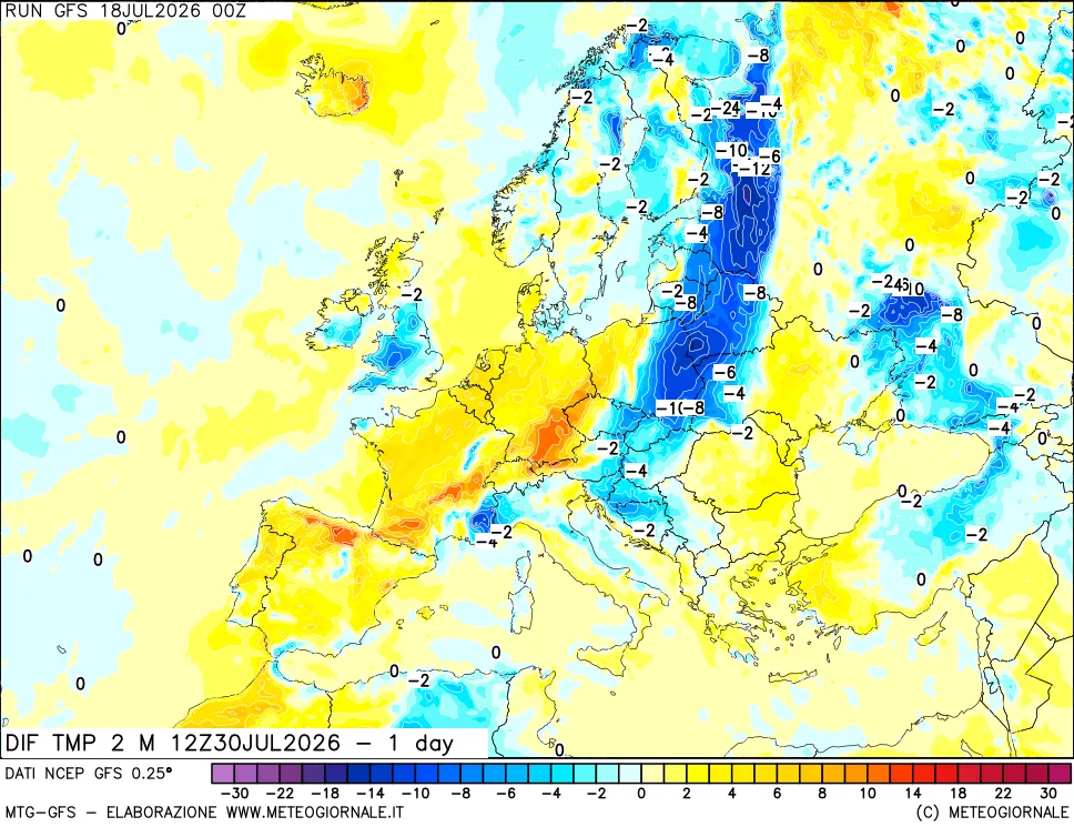mappa Dif. Temp -24 ore