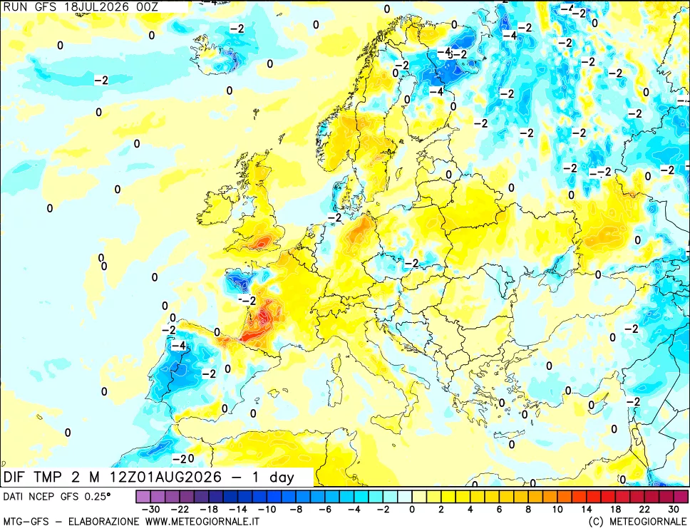 mappa Dif. Temp -24 ore