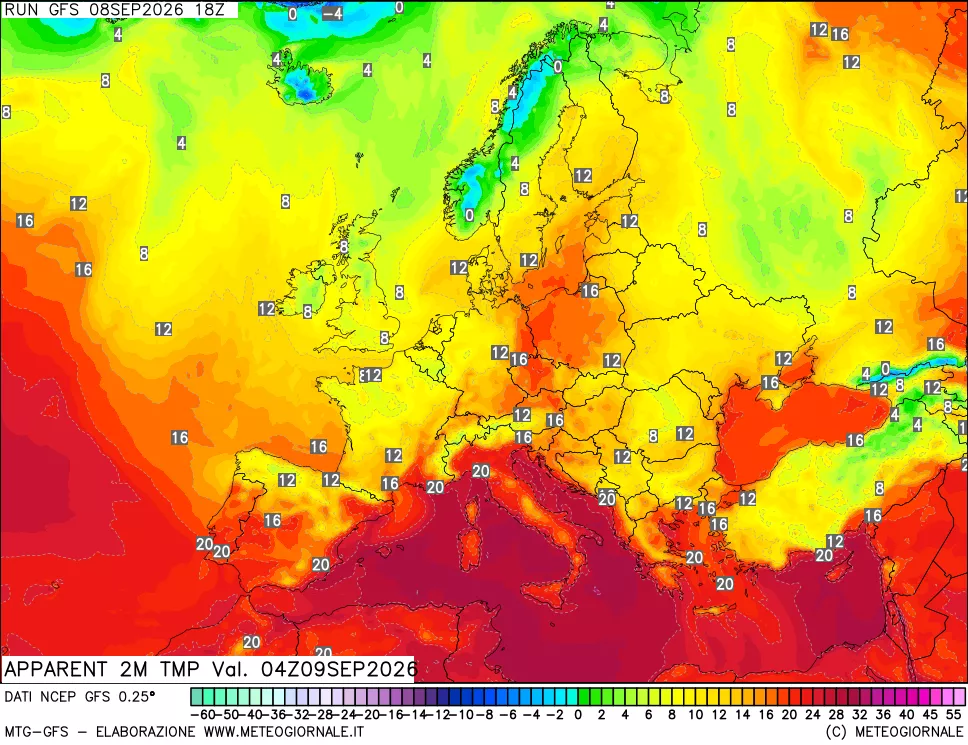 mappa Temp percepita