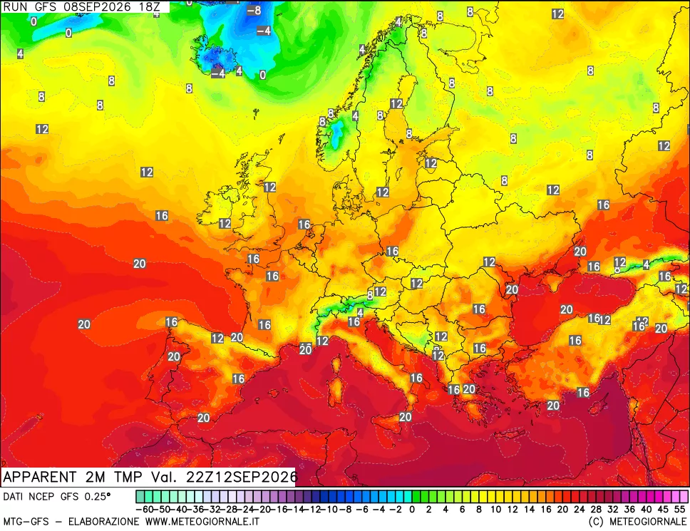mappa Temp percepita