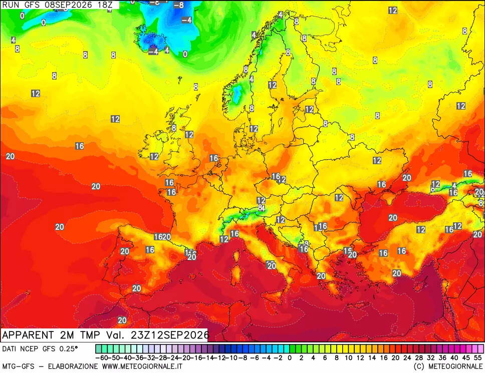 mappa Temp percepita