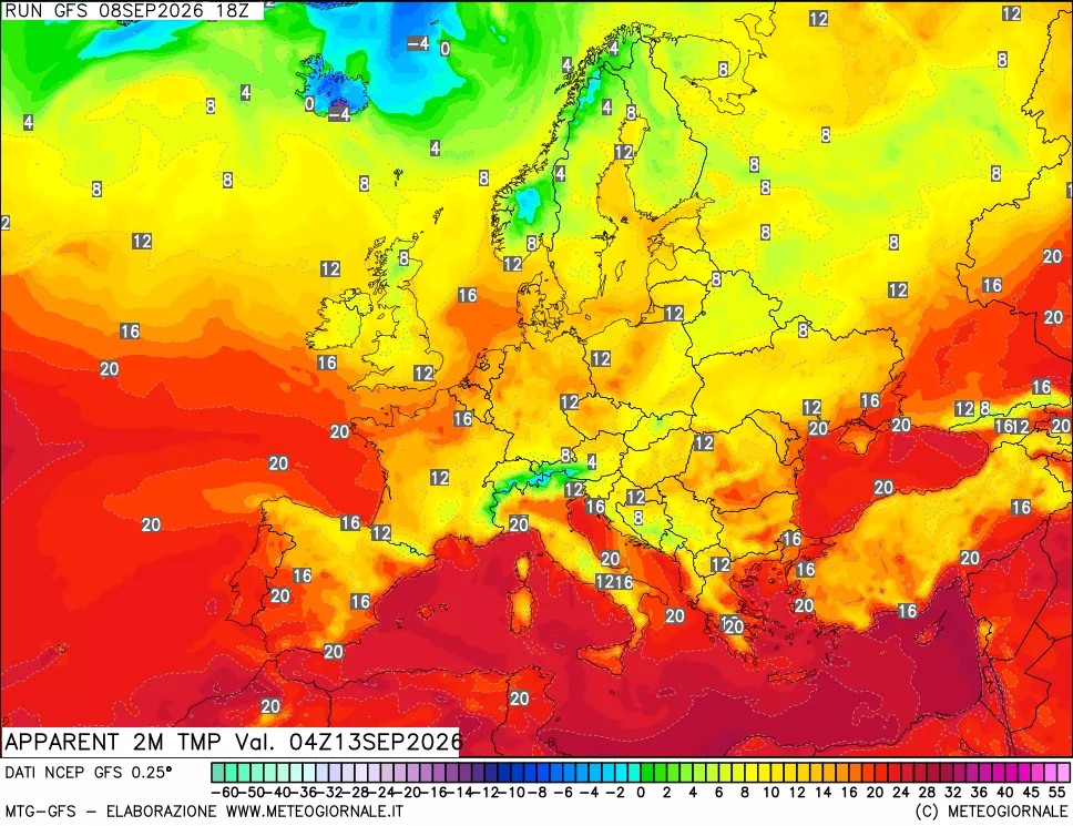 mappa Temp percepita