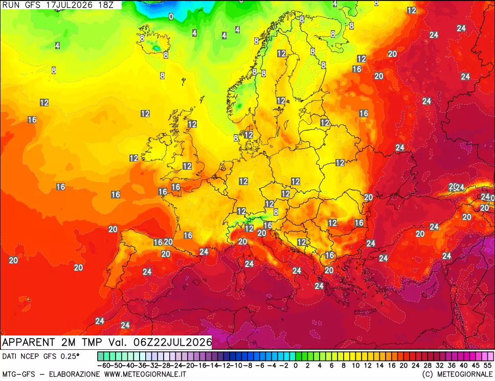 mappa Temp percepita