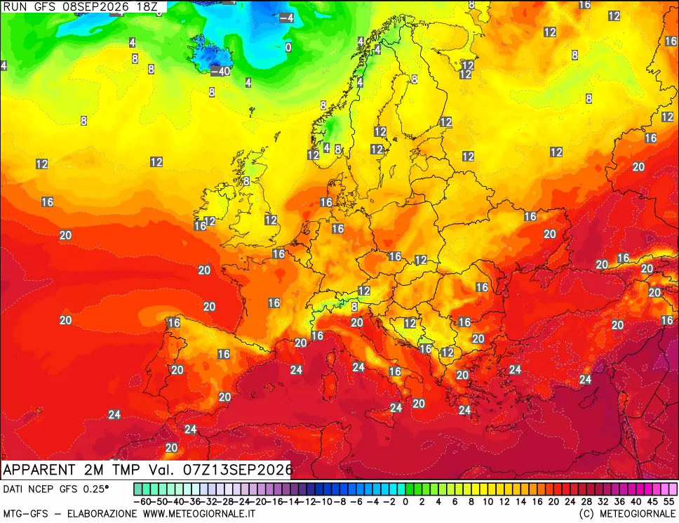 mappa Temp percepita