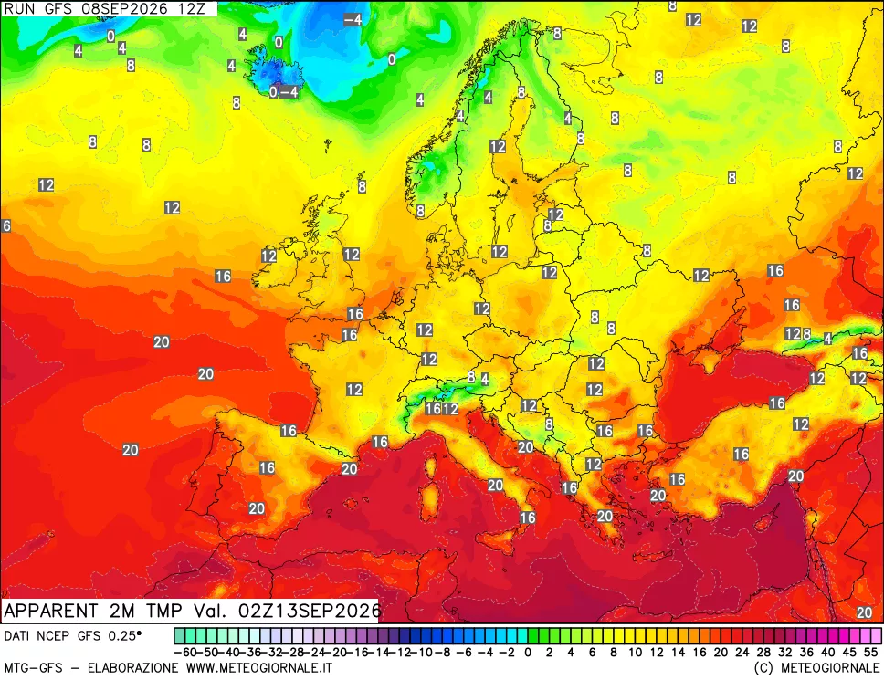 mappa Temp percepita