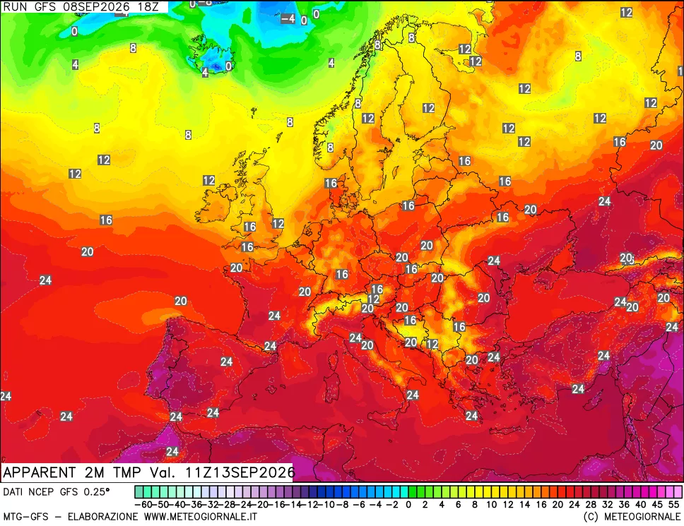 mappa Temp percepita