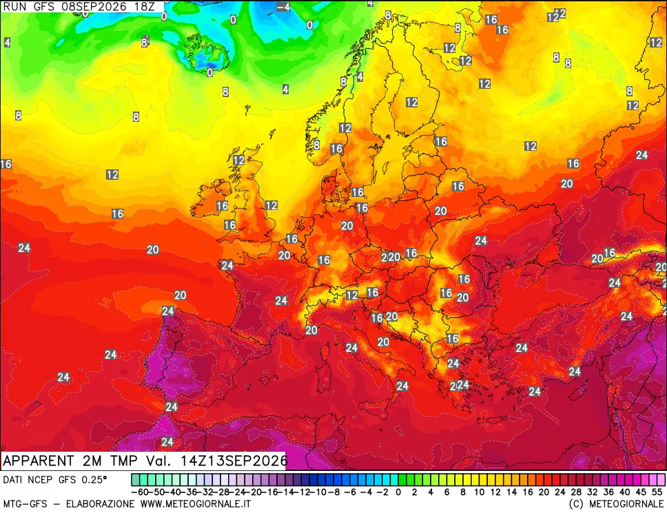 mappa Temp percepita