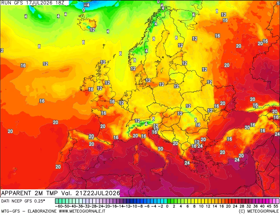 mappa Temp percepita