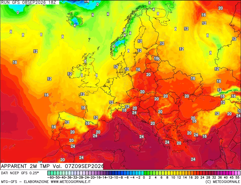 mappa Temp percepita