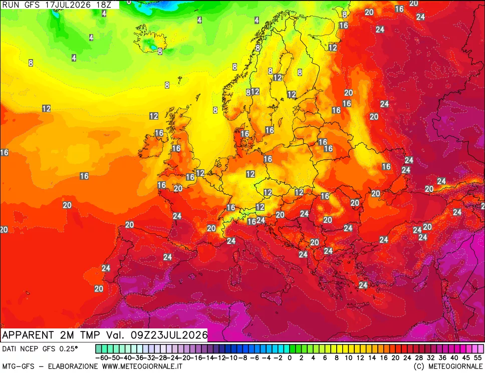 mappa Temp percepita