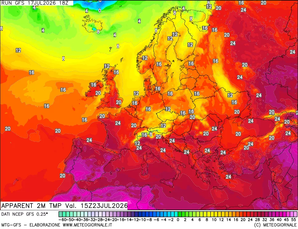 mappa Temp percepita