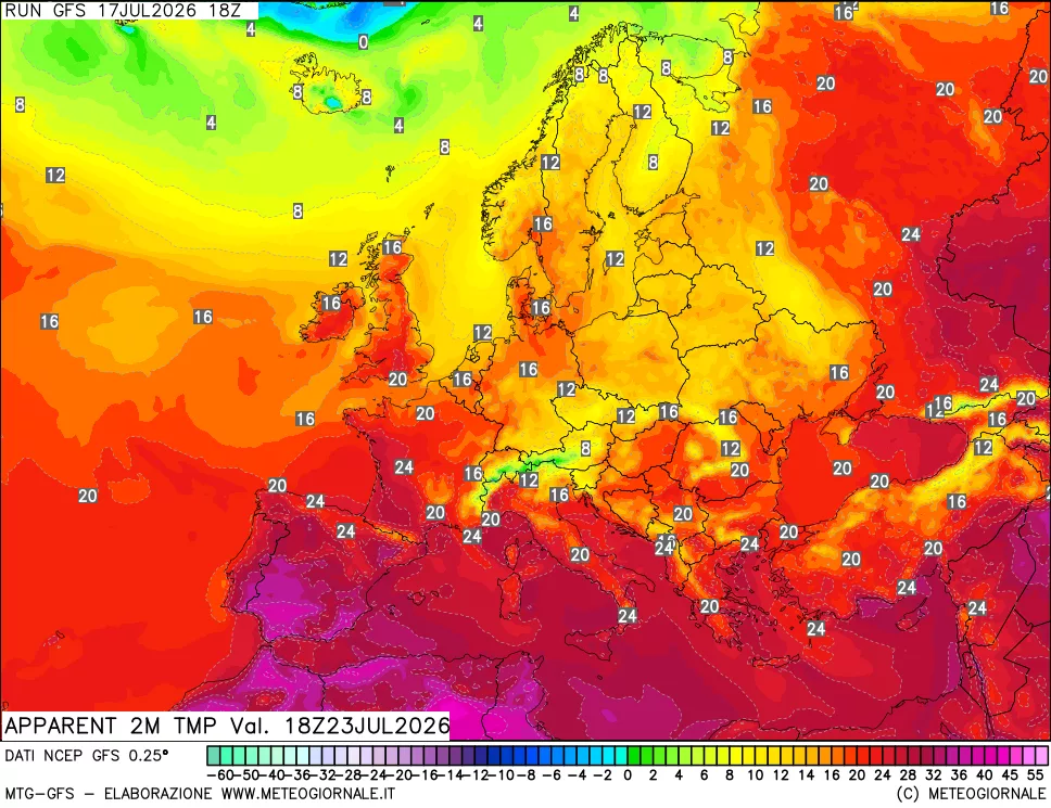 mappa Temp percepita