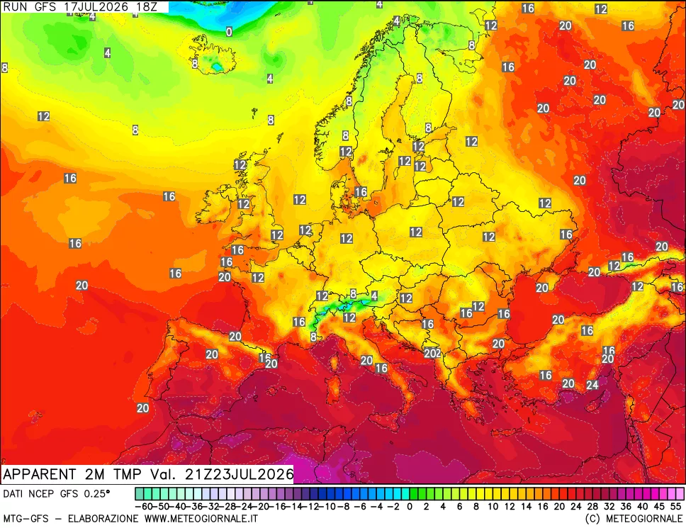 mappa Temp percepita