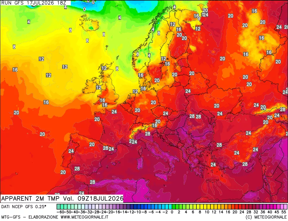 mappa Temp percepita