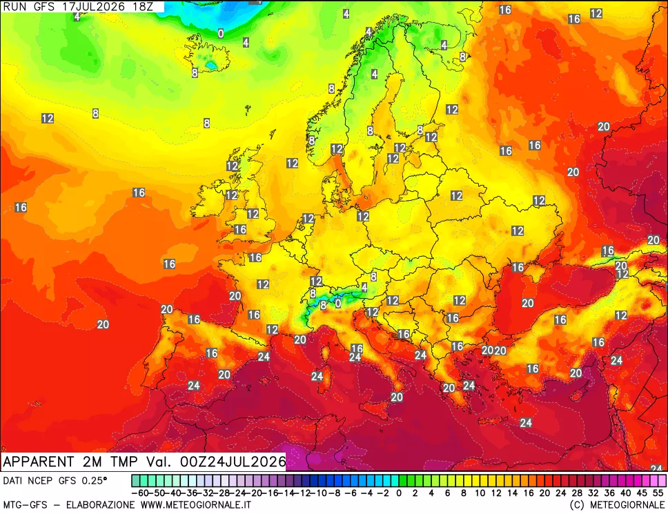 mappa Temp percepita
