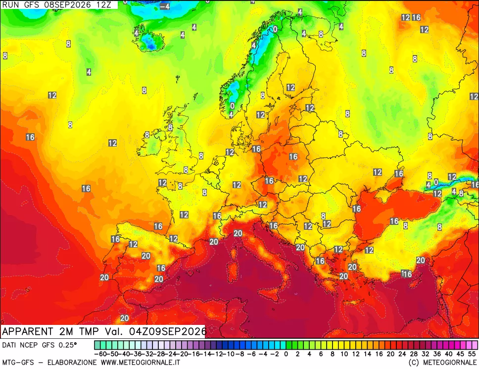 mappa Temp percepita