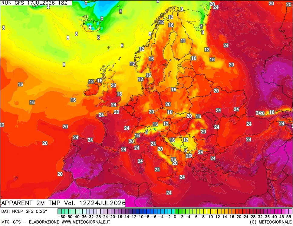 mappa Temp percepita