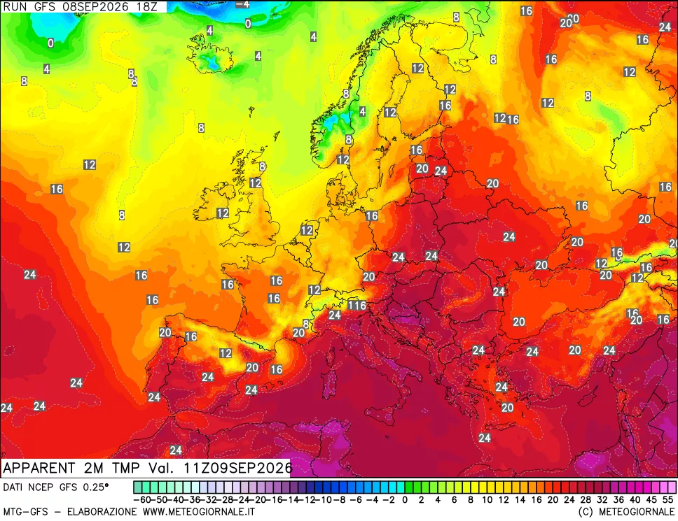 mappa Temp percepita