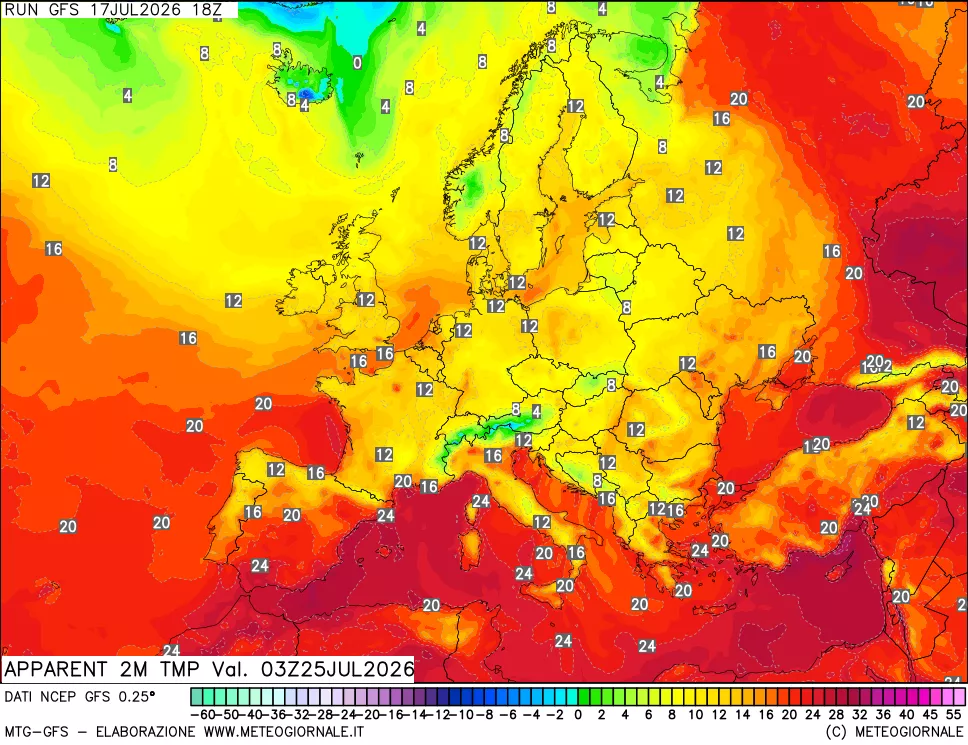 mappa Temp percepita