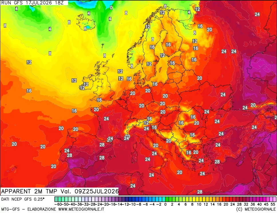 mappa Temp percepita